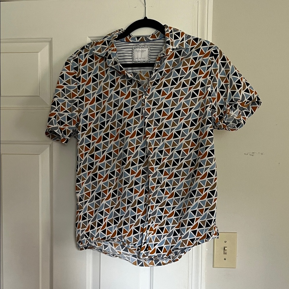 Geometric Patterned Men's Shirt